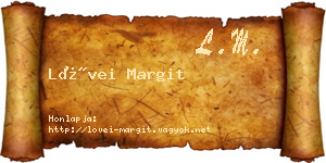 Lövei Margit névjegykártya