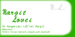 margit lovei business card